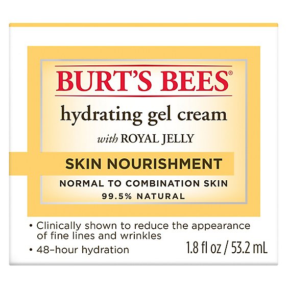 Burts Bees Gel Cream Hydrating With Royal Jelly Skin Nourishment - 1.8 Fl. Oz.