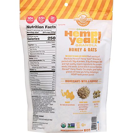 Manitoba Harvest Hemp Yeah! Granola Organic Honey & Oats - 10 Oz - Image 5