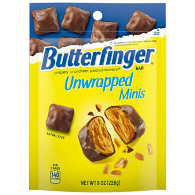 Butterfinger Unwrapped Minis Chocolatey Peanut-Buttery Resealable Bag - 8 Oz - Image 1