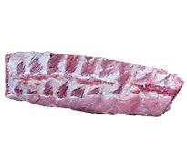 Meat Counter Pork Backrib Portions Previously Frozen