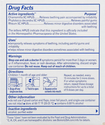 Boiron Camilia Teething Relief Single Use Liquid Doses - 15 Count - Image 5