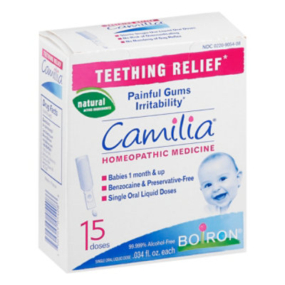 Boiron Camilia Teething Relief Single Use Liquid Doses - 15 Count