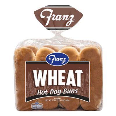 Franz Hot Dog Buns Wheat 8 Count - 17 Oz - Image 1