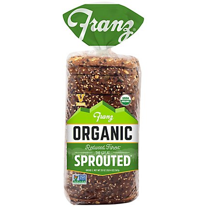 Franz Organic Sandwich Bread Redwood Forest The Great Sprouted - 20 Oz - Image 2