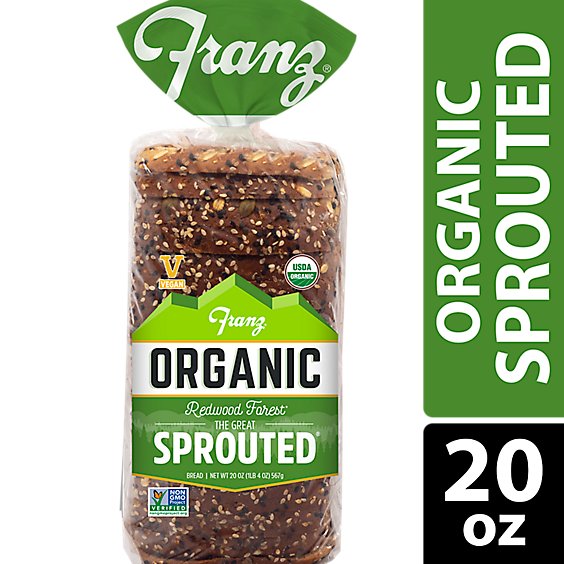 Franz Organic Sandwich Bread Redwood Forest The Great Sprouted - 20 Oz