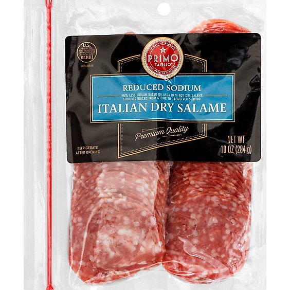 Primo Taglio Salame Italian Dry Reduced Sodium - 10 Oz