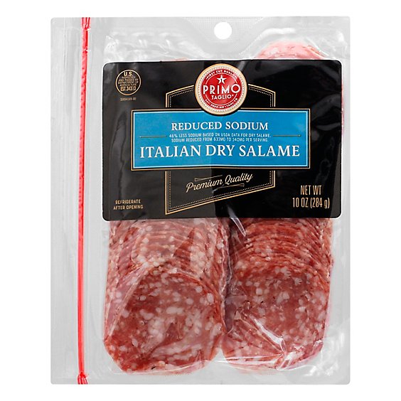 Primo Taglio Salame Italian Dry Reduced Sodium - 10 Oz