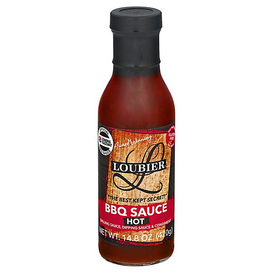 Loubier Gourmet Hot Bbq Sauce - 14.8 Oz