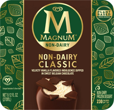 Magnum Ice Cream Bar Non Dairy Classic - 3 Count