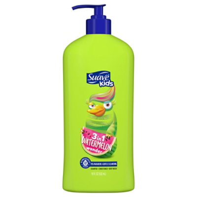 Suave Kids Shampoo + Conditioner + Body Wash 3 In 1 Watermelon Wonder - 18 Fl. Oz. - Image 3