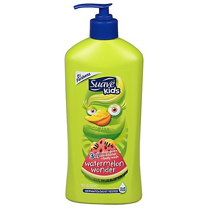 Suave Kids Shampoo + Conditioner + Body Wash 3 In 1 Watermelon Wonder - 18 Fl. Oz. - Image 1
