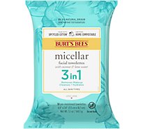 Burts Bees Micellar Cleansing Towelettes 3 In 1 With Cypress Oil - 30 Count