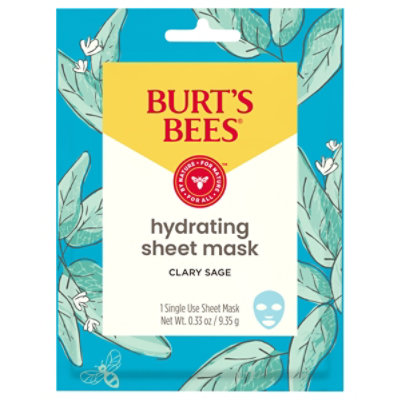 Burts Bees Sheet Mask Hydrating With Clary Sage - 0.33 Oz - Image 3