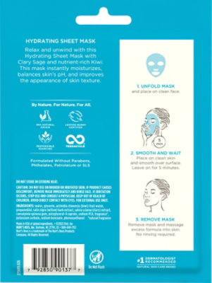 Burts Bees Sheet Mask Hydrating With Clary Sage - 0.33 Oz - Image 5