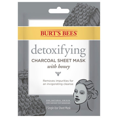 Burts Detoxifying Charcoal Sheet Mask - Each