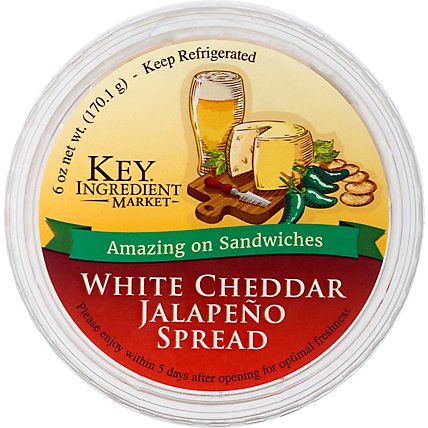 Key Ingredient Market Spread White Cheddar Jalapeno - 6.5 Oz - Image 2