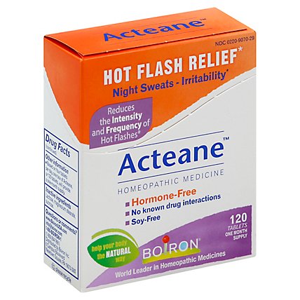 Boiron Acteane Hot Flash Relief Tablets - 120 Count - Image 1