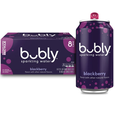 bubly Sparkling Water Blackberry Cans - 8-12 Fl. Oz.