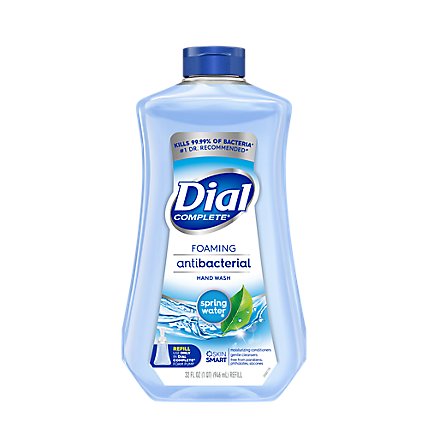 Dial Complete Spring Water Antibacterial Foaming Hand Wash Refill - 32 Fl. Oz. - Image 1