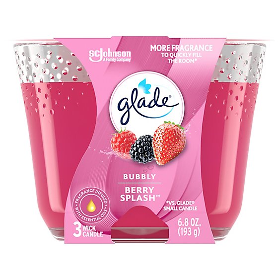 Glade Lto 3 Wick Candle Berry Pop - Each