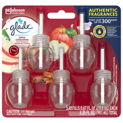Glade Plugins Apple Cinnamon Scented Oil Air Freshener Refill 5 Count - 0.67 Oz