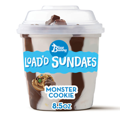 Blue Bunny Load'd Sundaes Monster Cookie Cup - 8.5 Fl. Oz.