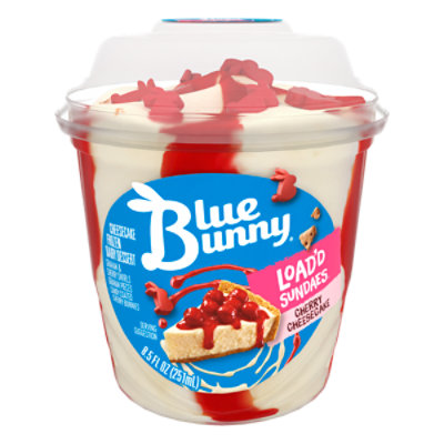 Blue Bunny Load'd Sundaes Cherry Cheesecake Cup - 8.5 Oz