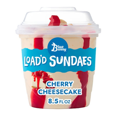 Blue Bunny Load'd Sundaes Cherry Cheesecake Cup - 8.5 Oz