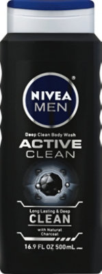 NIVEA MEN Body Wash Deep Active Clean Charcoal - 16.9 Fl. Oz. - Image 2