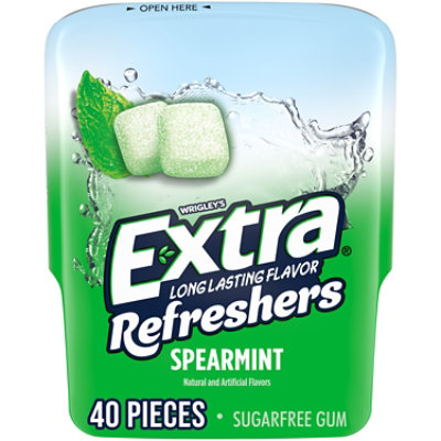 Extra Refreshers Spearmint Sugar Free Gum Bulk - 40 Count