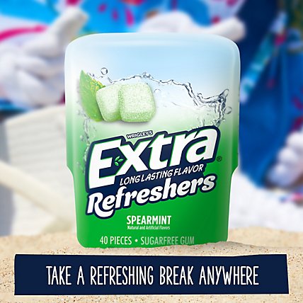 Extra Refreshers Sugar Free Chewing Gum Spearmint - 40 Count - Image 2