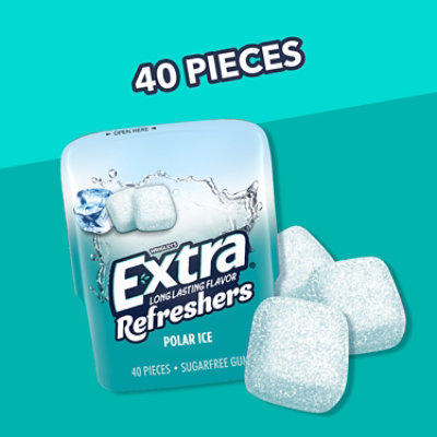 Extra Refreshers Sugar Free Chewing Gum Polar Ice - 40 Count - Image 2