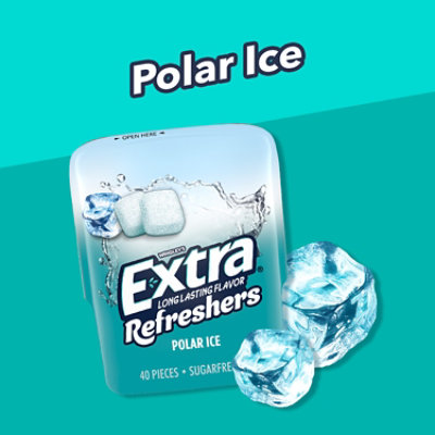 Extra Refreshers Sugar Free Chewing Gum Polar Ice - 40 Count - Image 3