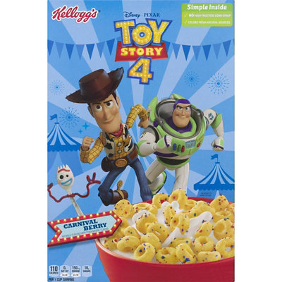 Kelloggs Disney Pixar Toy Story 4 Breakfast Cereal Carnival Berry Box - 9.9oz - Image 1