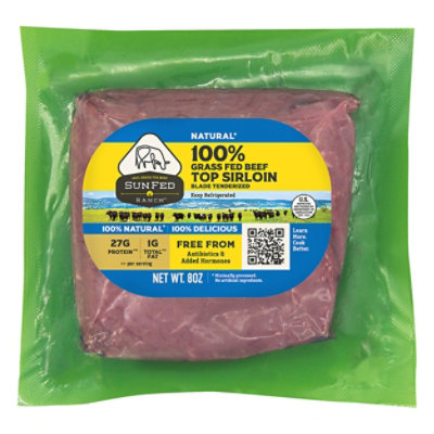Sunfed Ranch Grass Fed Beef Top Sirloin Steak - 8 Oz - Image 3