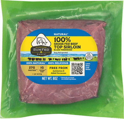 Sunfed Ranch Grass Fed Beef Top Sirloin Steak - 8 Oz - Image 2