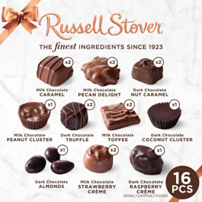 RUSSELL STOVER Assorted Milk & Dark Chocolate Gift Box 16 Count - 9.4 Oz - Image 2