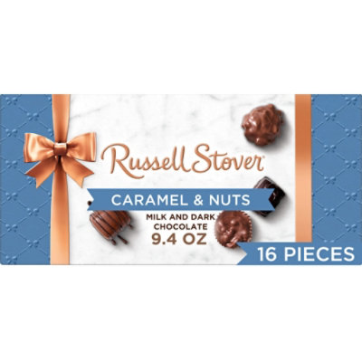 Russell Stover Caramels & Nuts In Milk & Dark Chocolate Gift Box - 9.4 Oz - Image 1