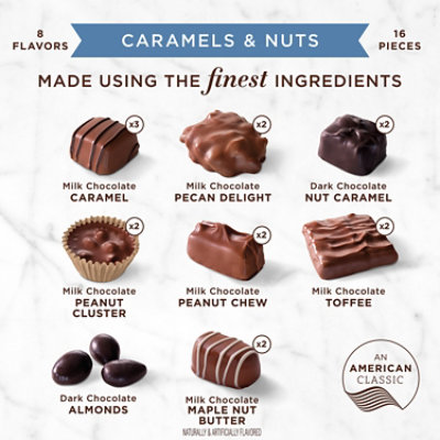 Russell Stover Caramels & Nuts In Milk & Dark Chocolate Gift Box - 9.4 Oz - Image 4