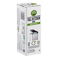 Open Nature Trash Bags Compostable Kitchen - 12 Count - Image 1