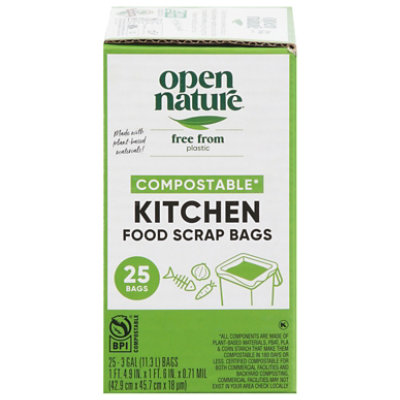 Open Nature Trash Bags Compostable Small - 25 Count