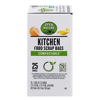 Open Nature Trash Bags Compostable Small - 25 Count - Image 3