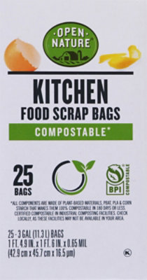 Open Nature Trash Bags Compostable Small - 25 Count - Image 2