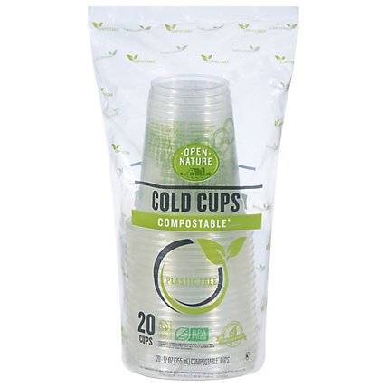 Open Nature Cups Cold Compostable - 20 Count - Image 4