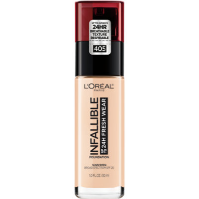 L'Oreal Paris Infallible Porcelain Up to 24 Hour Lightweight Fresh Wear Foundation - 1 Oz - Image 1