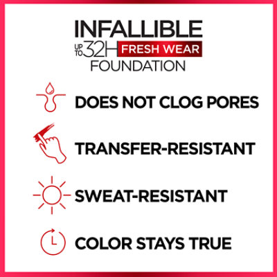 L'Oreal Paris Infallible Up to 32 Hour Fresh Wear Lightweight Ivory Buff Liquid Foundation - 1 Fl. Oz. - Image 5