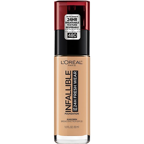 L'Oreal Paris Infallible Radiant Sand Up to 24 Hour Lightweight Fresh Wear Foundation - 1 Oz