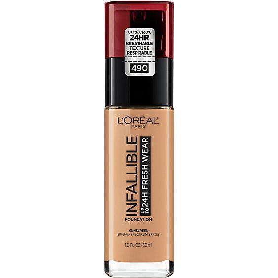 L'Oreal Paris Infallible Golden Amber Up to 24 Hour Lightweight Fresh Wear Foundation - 1 Oz