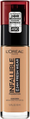 L'Oreal Paris Infallible Golden Amber Up to 24 Hour Lightweight Fresh Wear Foundation - 1 Oz