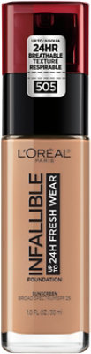 L'Oreal Paris Infallible Toffee Up to 24 Hour Lightweight Fresh Wear Foundation - 1 Oz